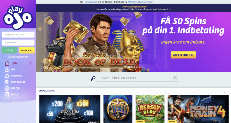 Playojo hjemmeside