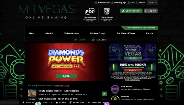Mr vegas hjemmeside